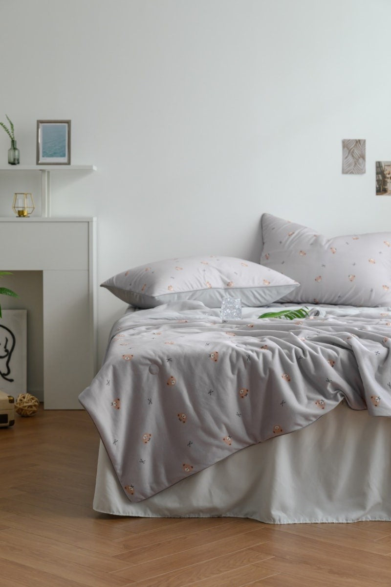 <降温！紗涼感被> 熊啤啤蝴蝶結款