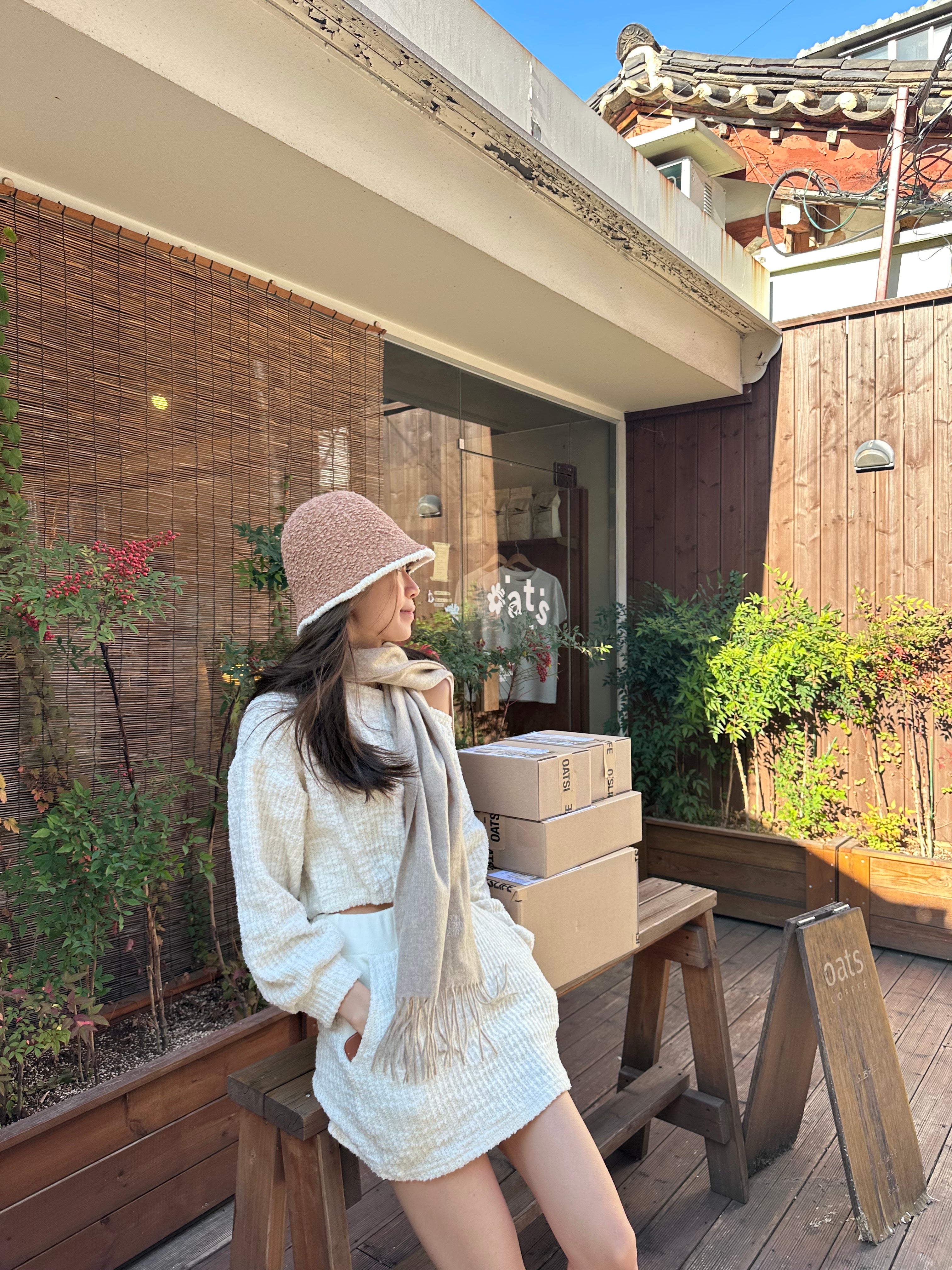 Tweed Top & Skirt Shorts Set