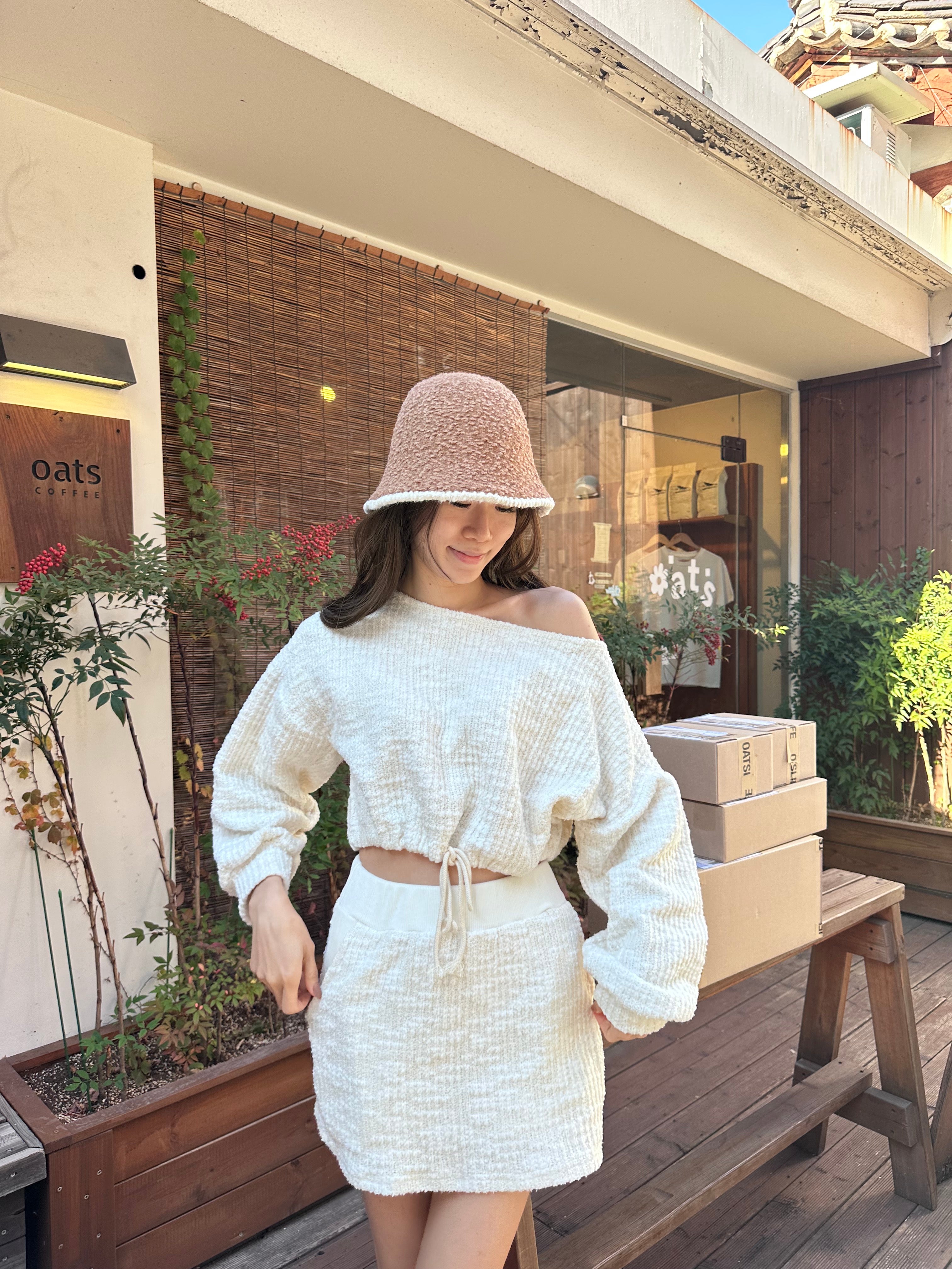 Tweed Top & Skirt Shorts Set