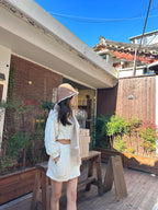 Tweed Top & Skirt Shorts Set