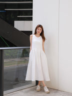 Cotton Tank Shirt Maxi Dress