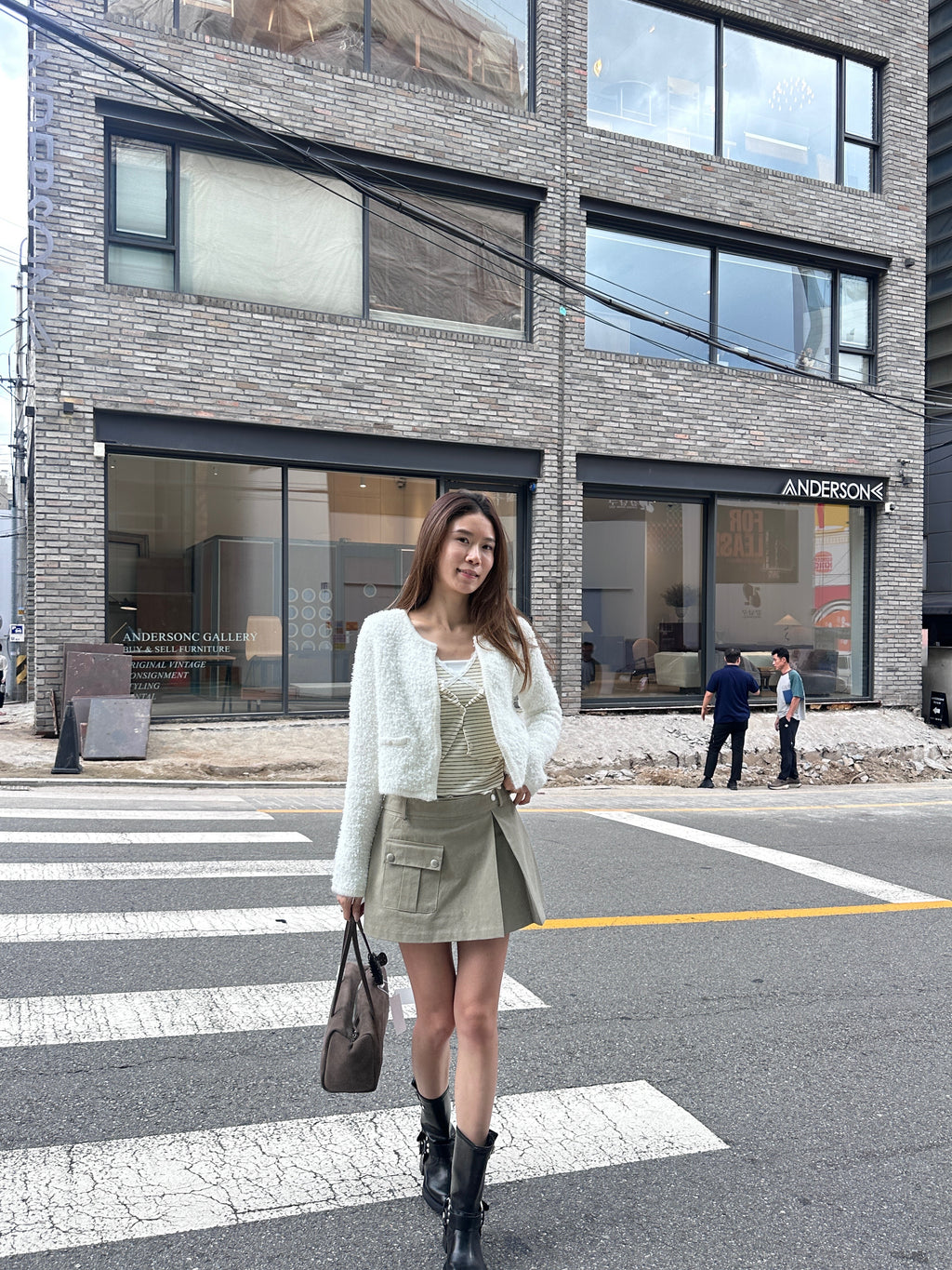 Cargo Slit Skirt Short