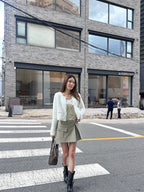 Cargo Slit Skirt Short