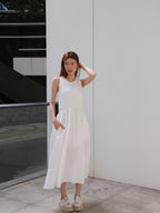 Cotton Tank Shirt Maxi Dress