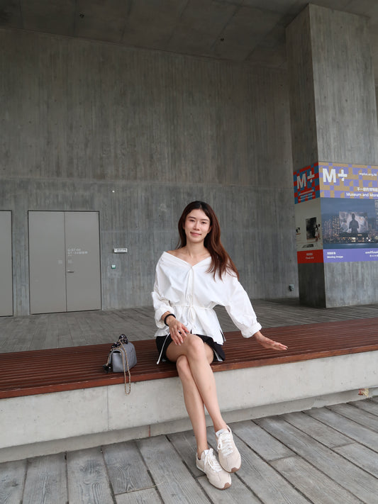 Oversized Big Shirt Top with belt