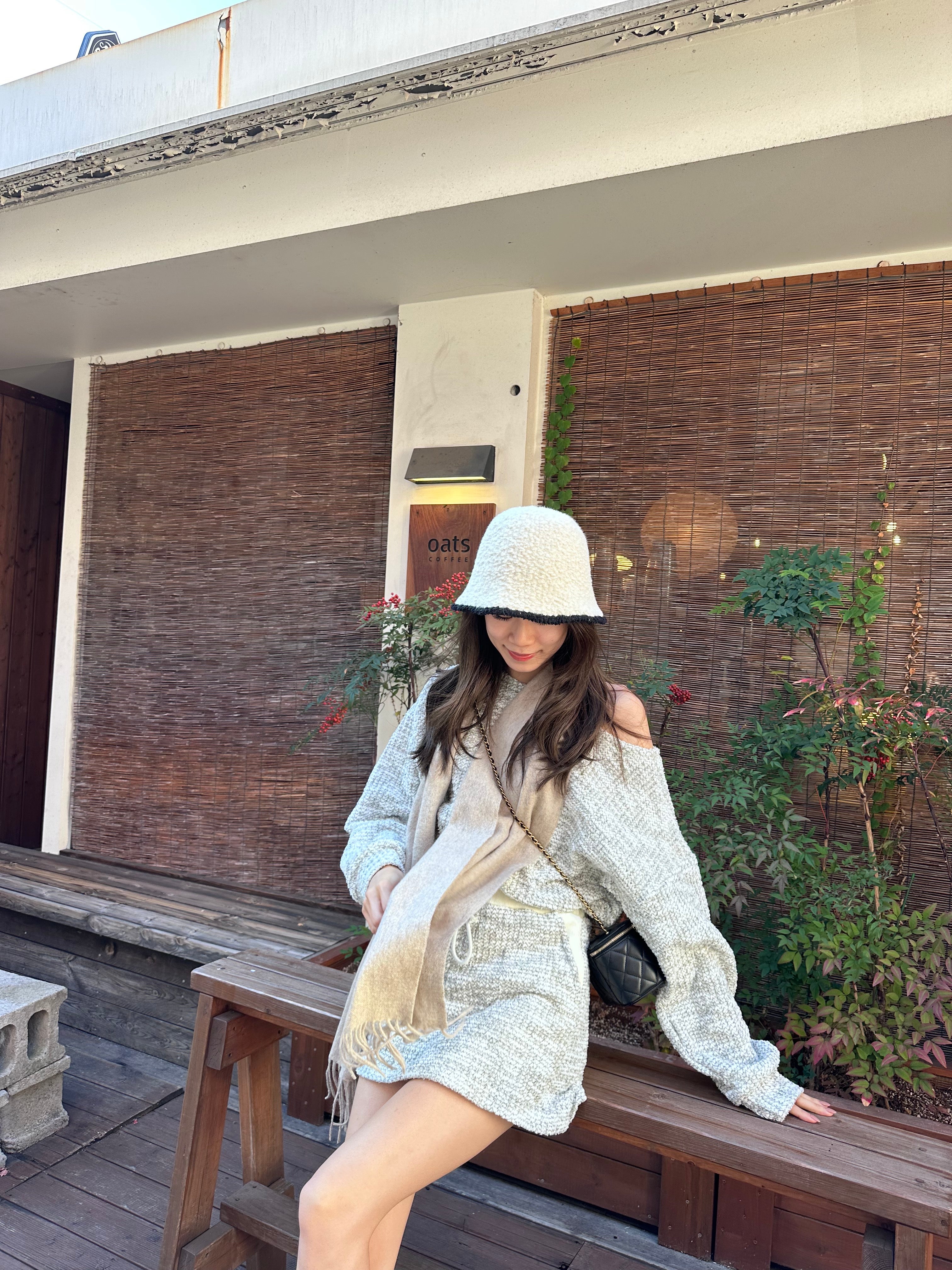 Tweed Top & Skirt Shorts Set