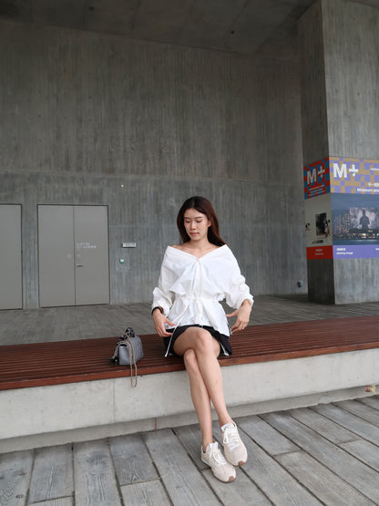 Oversized Big Shirt Top with belt
