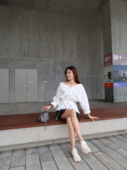 Oversized Big Shirt Top with belt