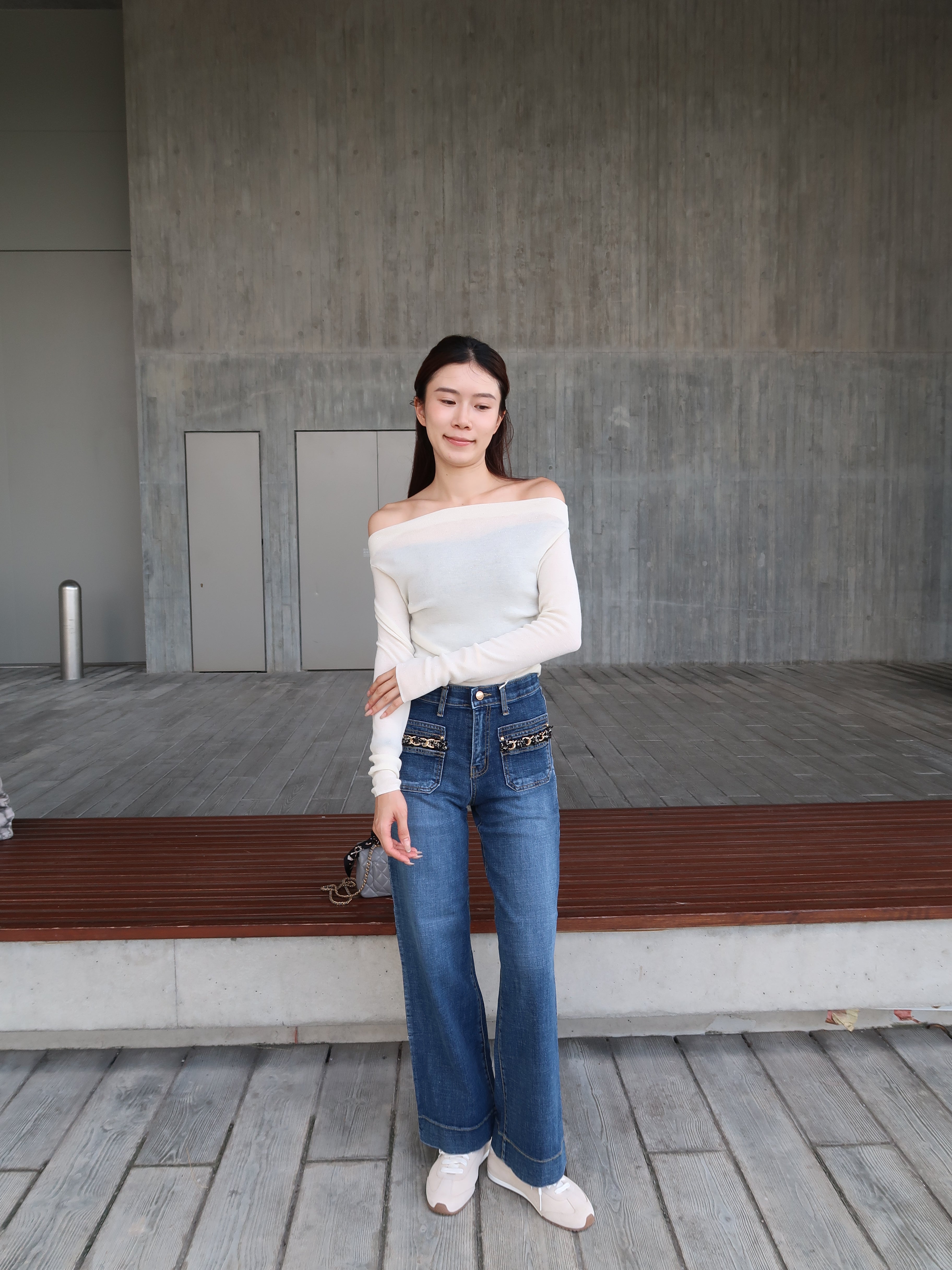 Tweed Autumn Denim Jeans