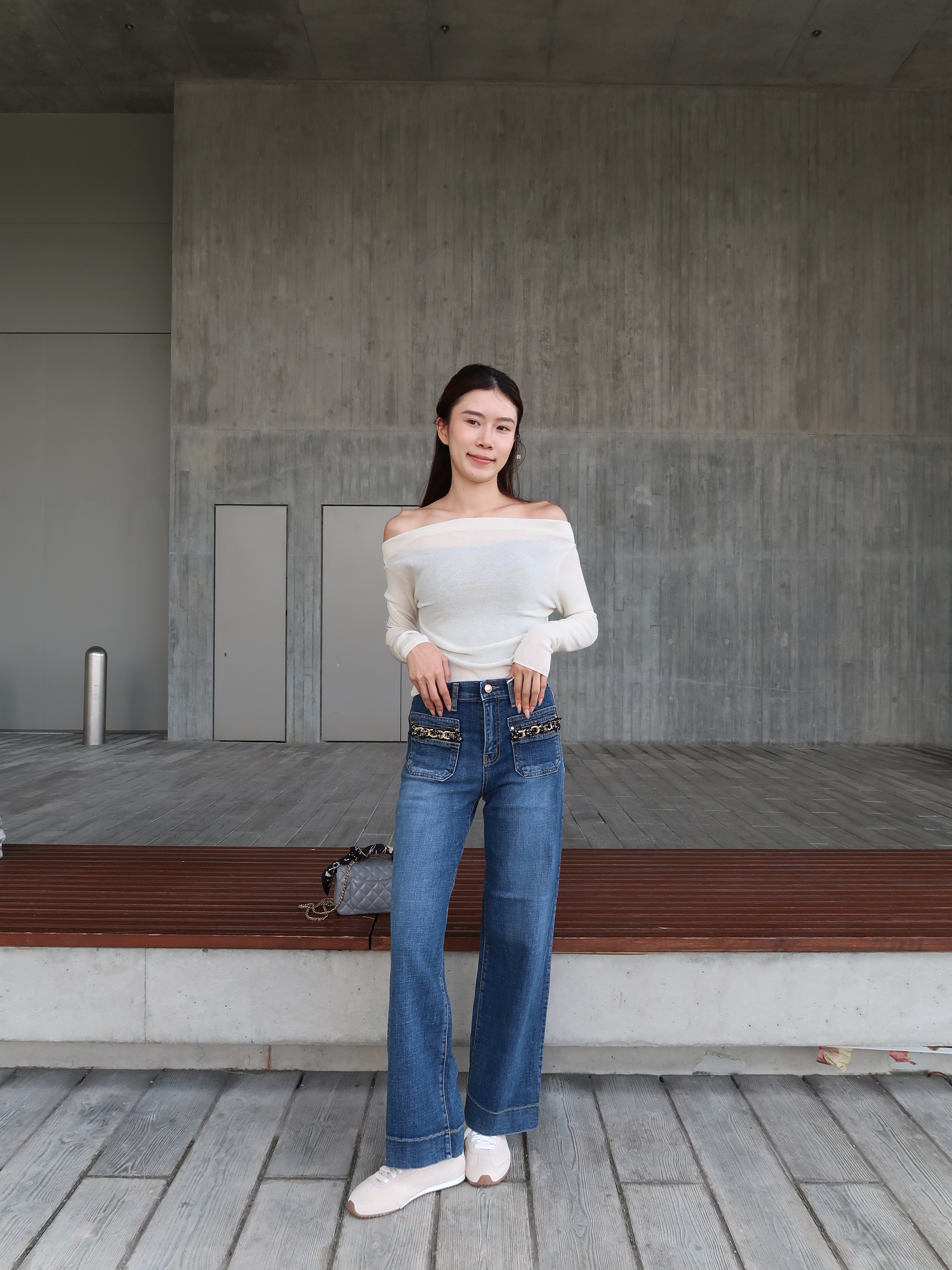 Tweed Autumn Denim Jeans