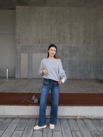 Mix Shirt Sleeves Sweater