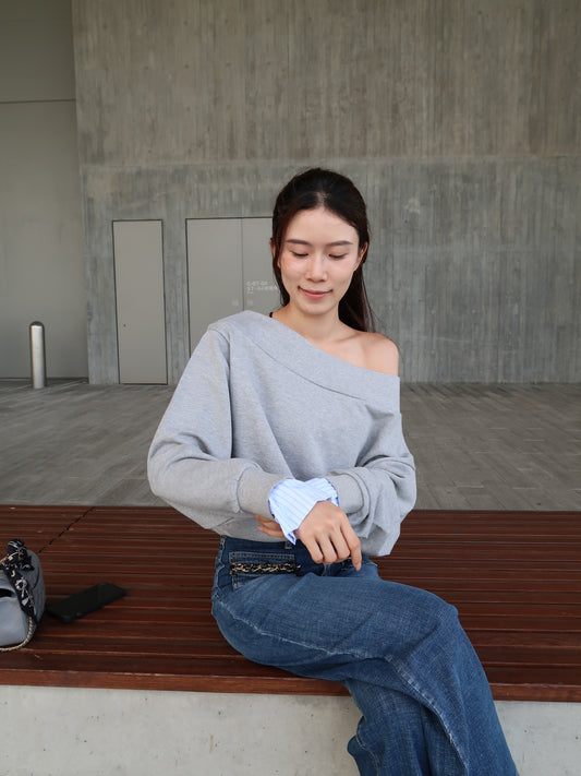 Mix Shirt Sleeves Sweater