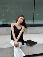 Grand Blue Lace Tank Top