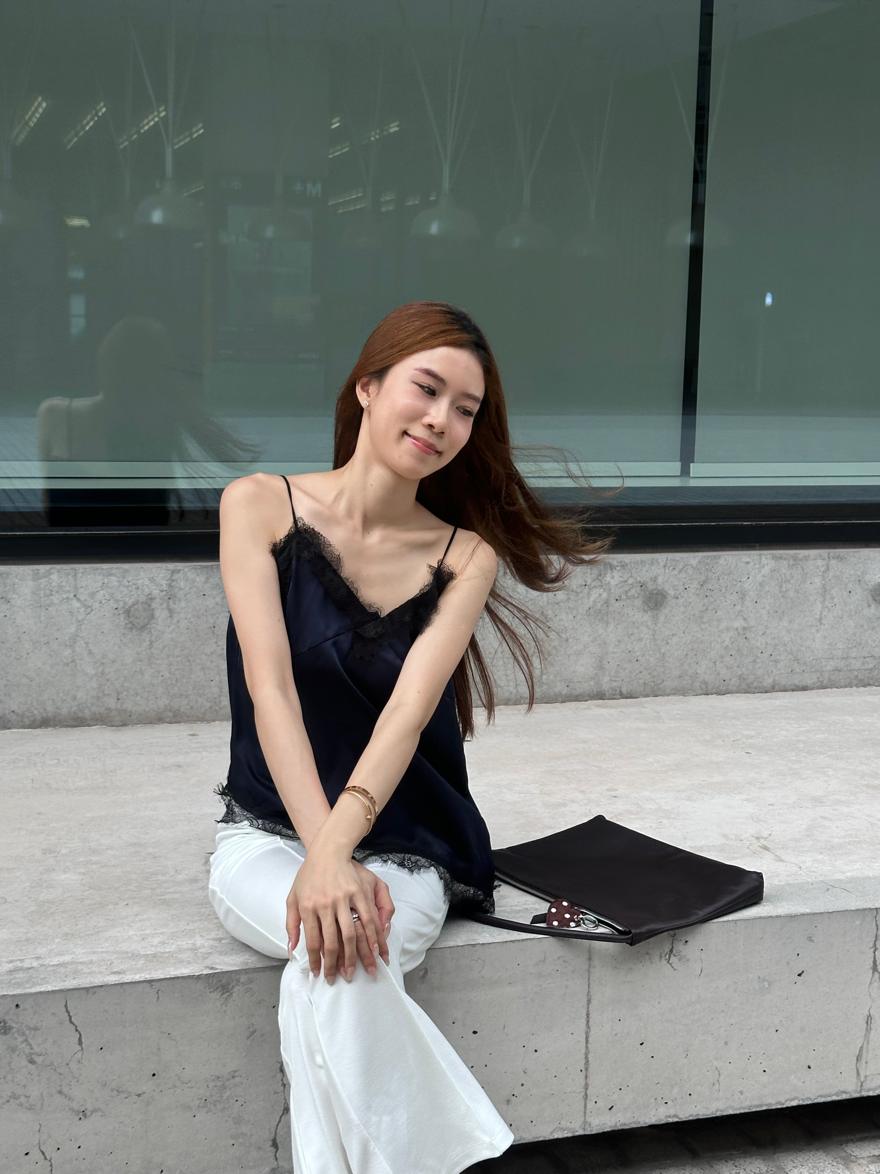 Grand Blue Lace Tank Top