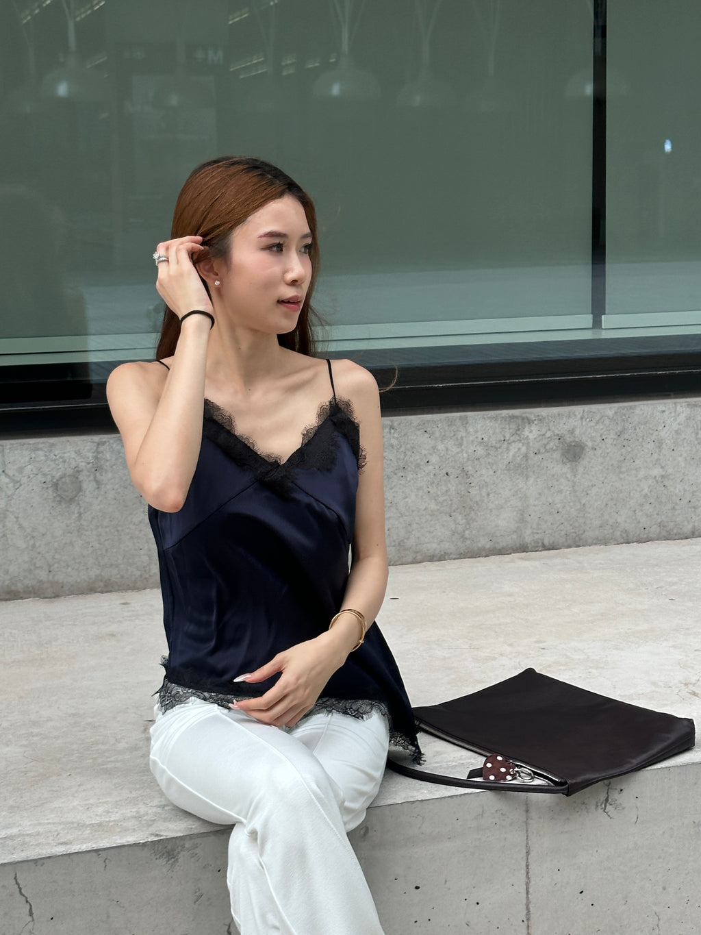 Grand Blue Lace Tank Top