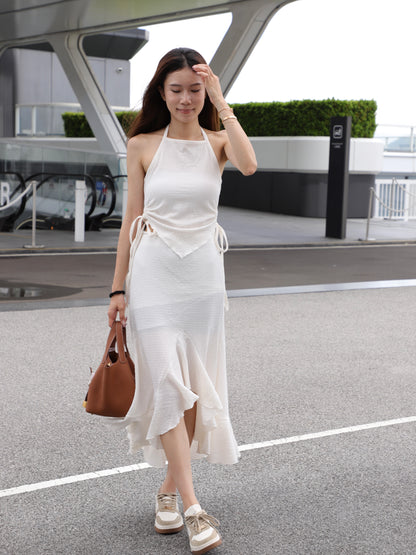 Cross Neck Top & Skirt Set