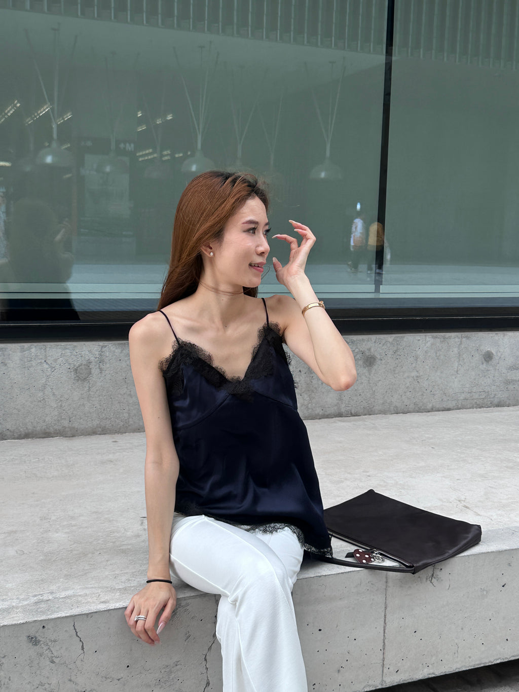 Grand Blue Lace Tank Top