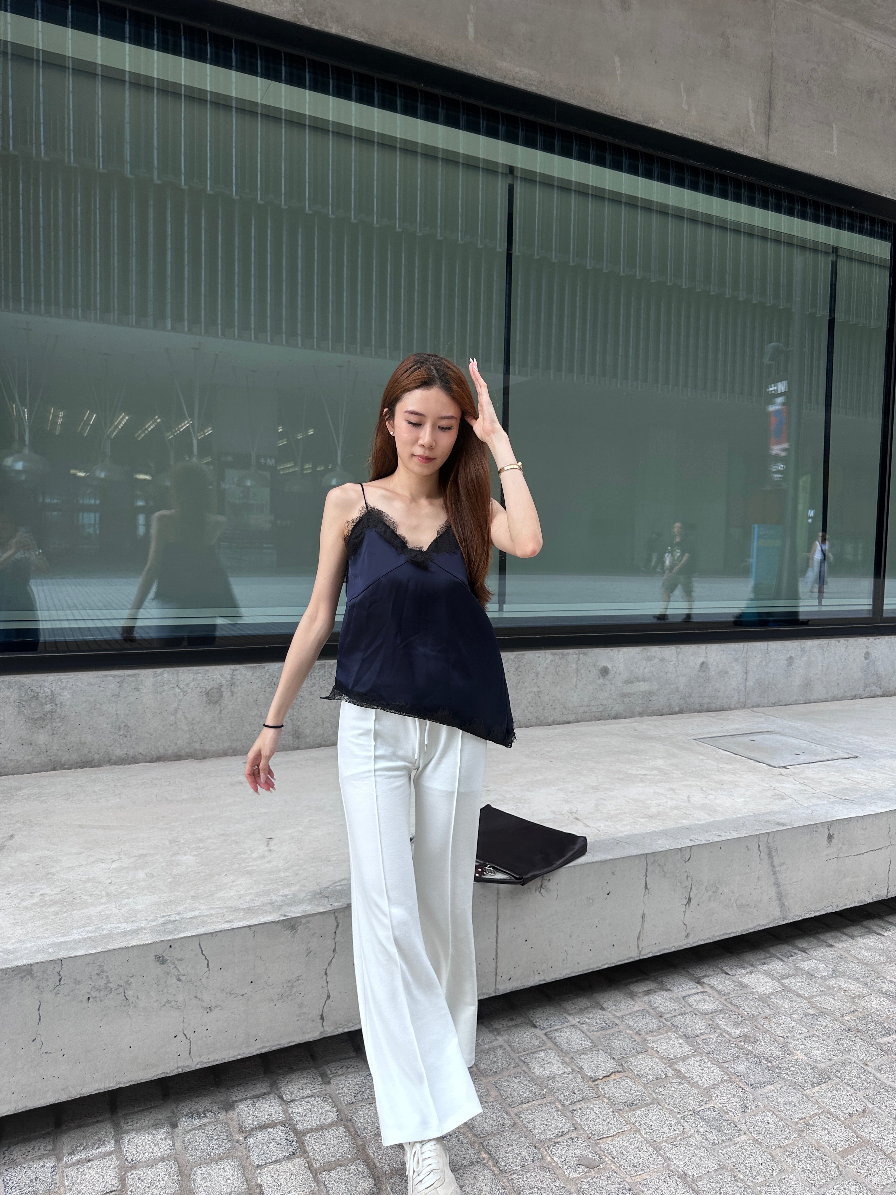 Grand Blue Lace Tank Top