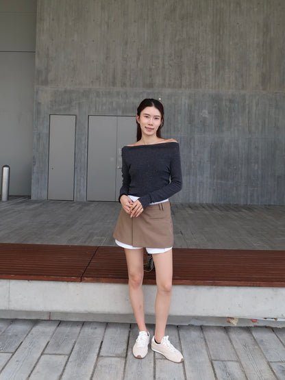 Bling Bling Wool Long Sleeves Top
