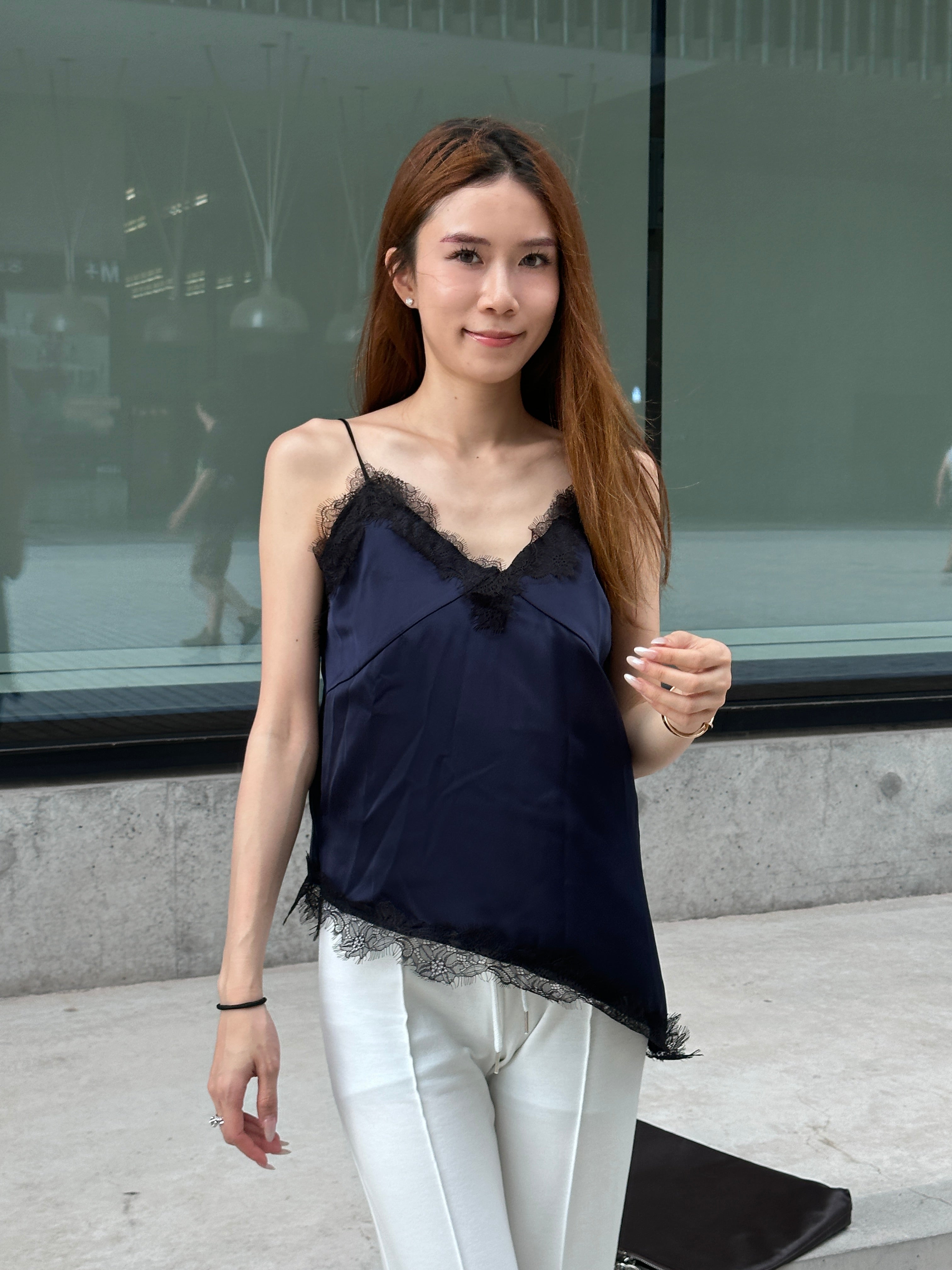 Grand Blue Lace Tank Top