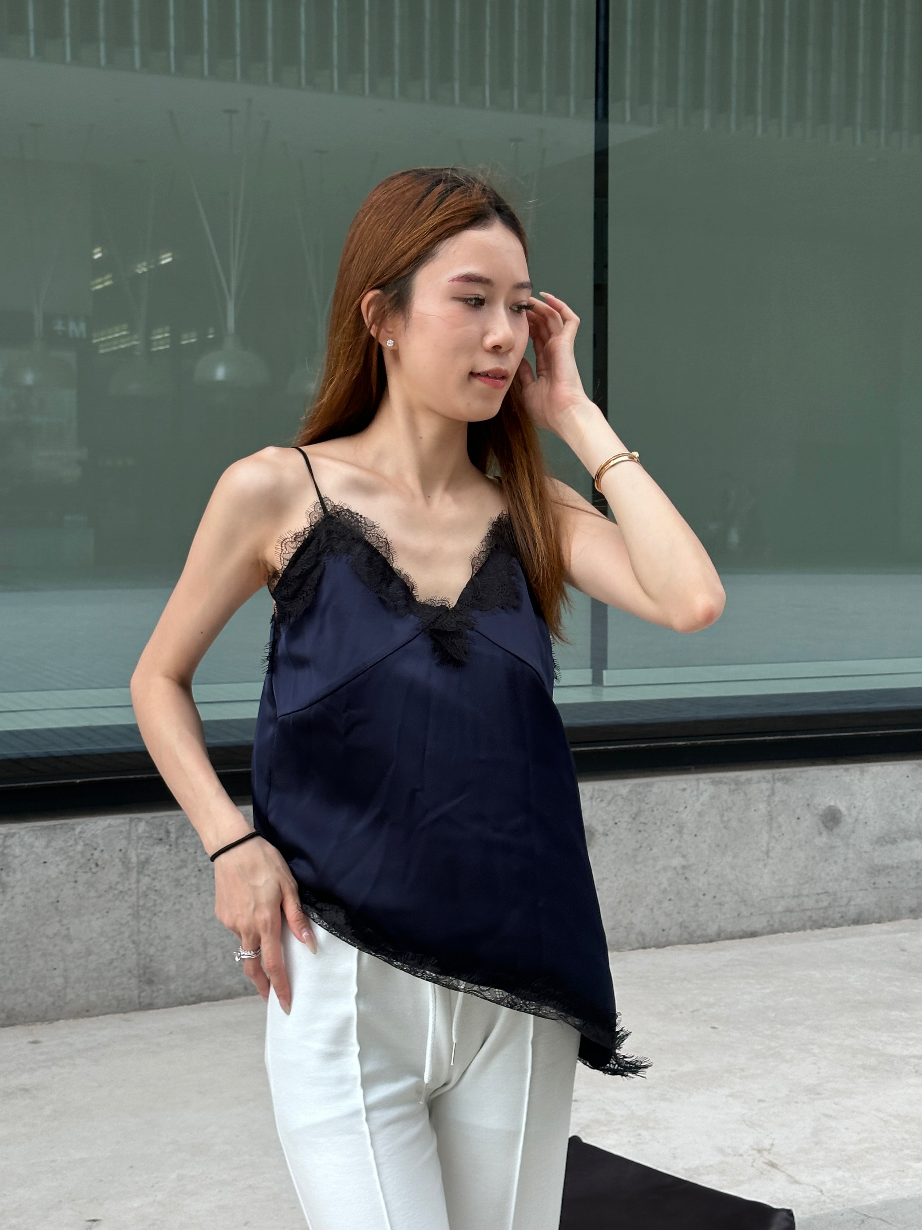 Grand Blue Lace Tank Top