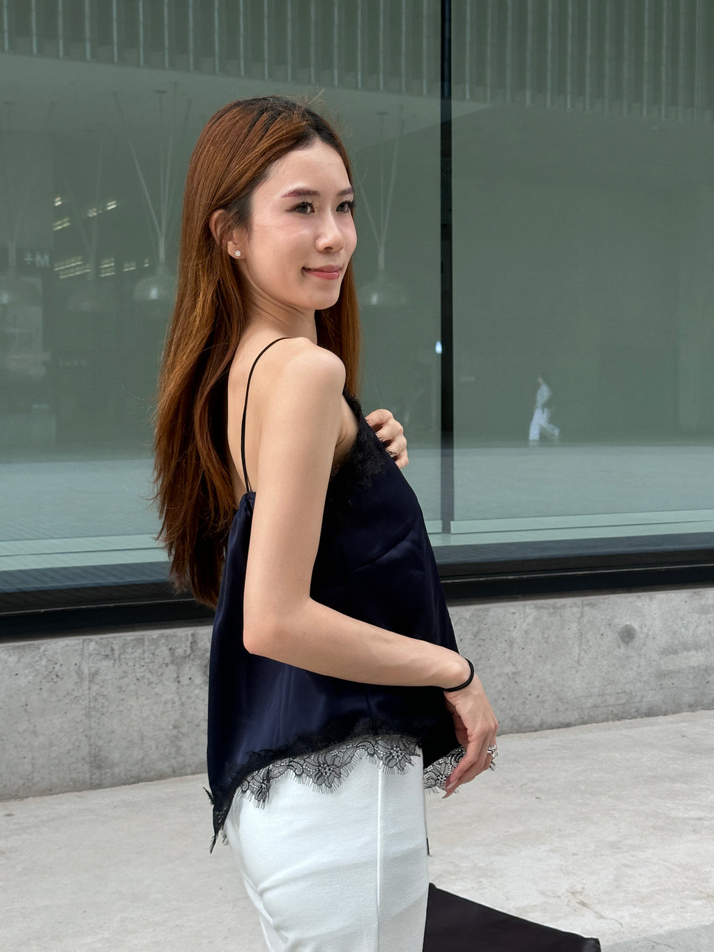 Grand Blue Lace Tank Top