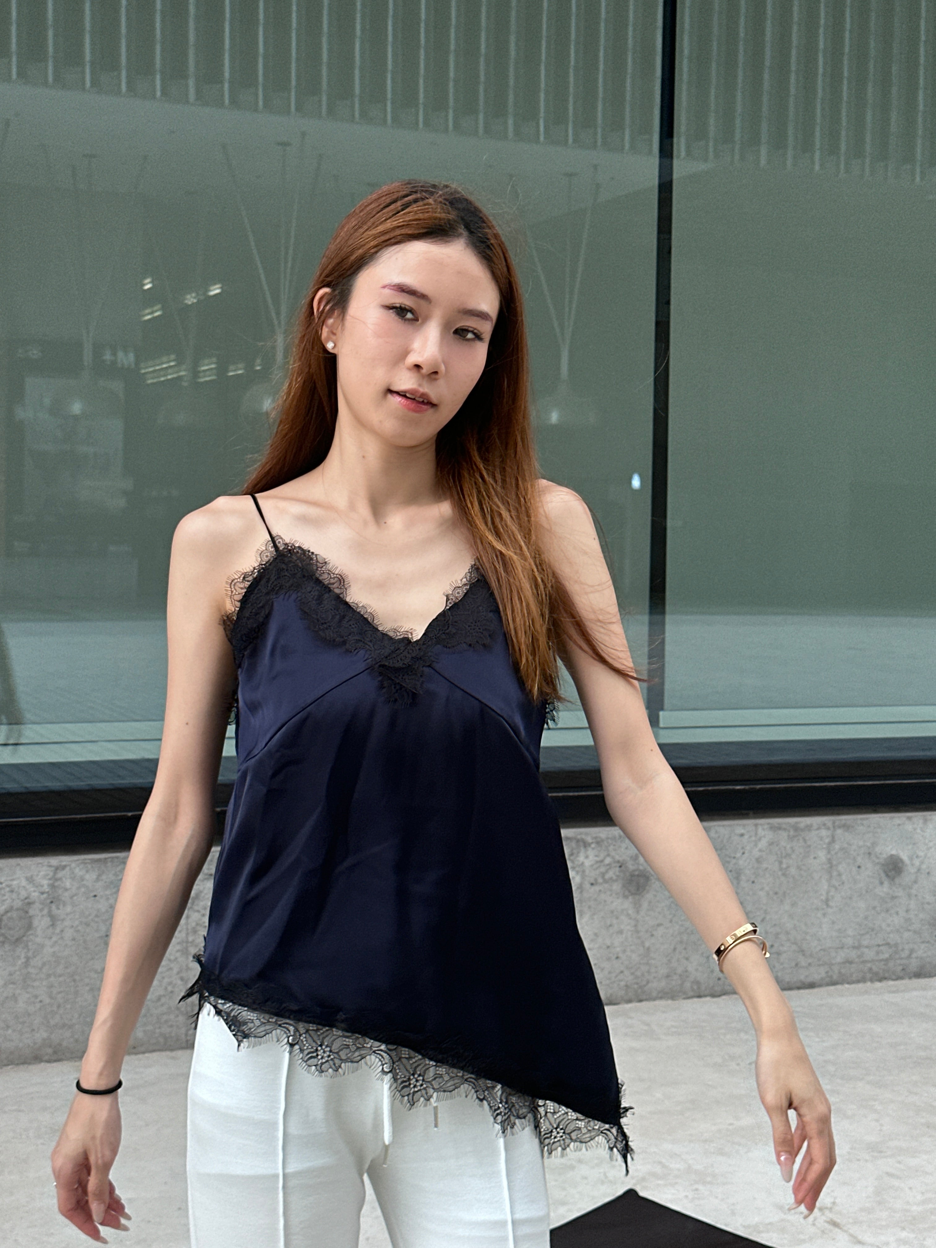 Grand Blue Lace Tank Top