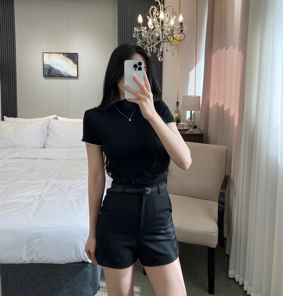 Chiffon Shorts with belt
