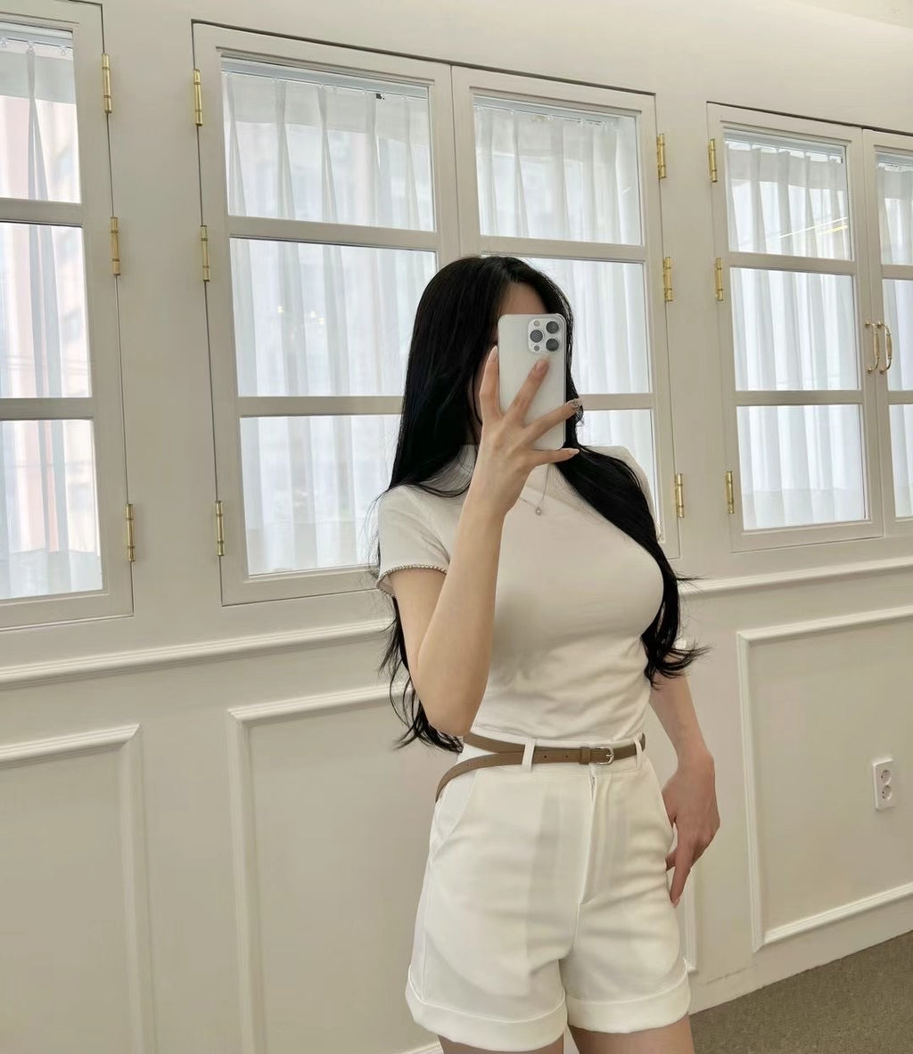 Chiffon Shorts with belt