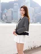 Striped Ruffles Cardigan