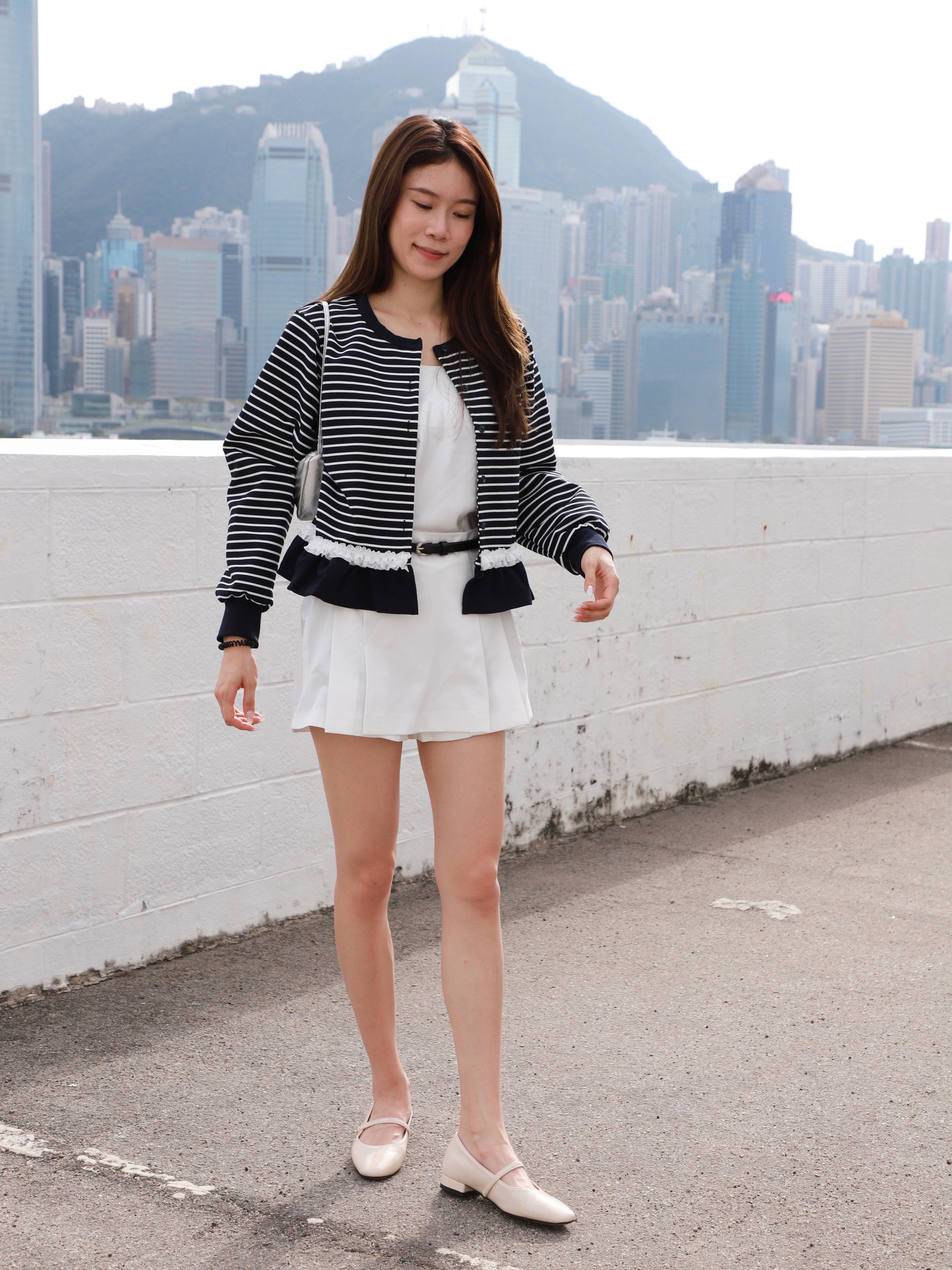 Striped Ruffles Cardigan