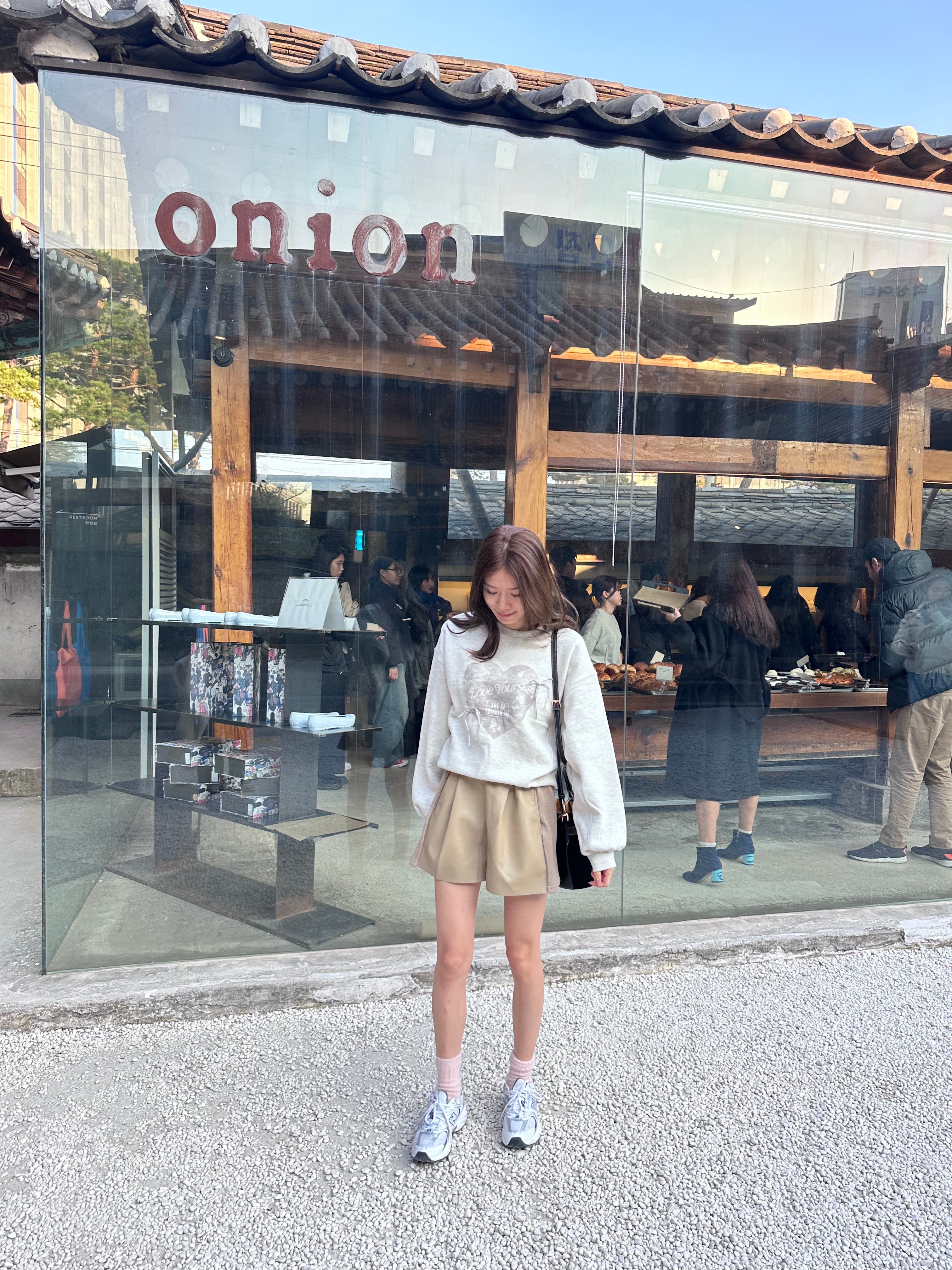 Heart Shape Ribbon Long Sleeves Sweater