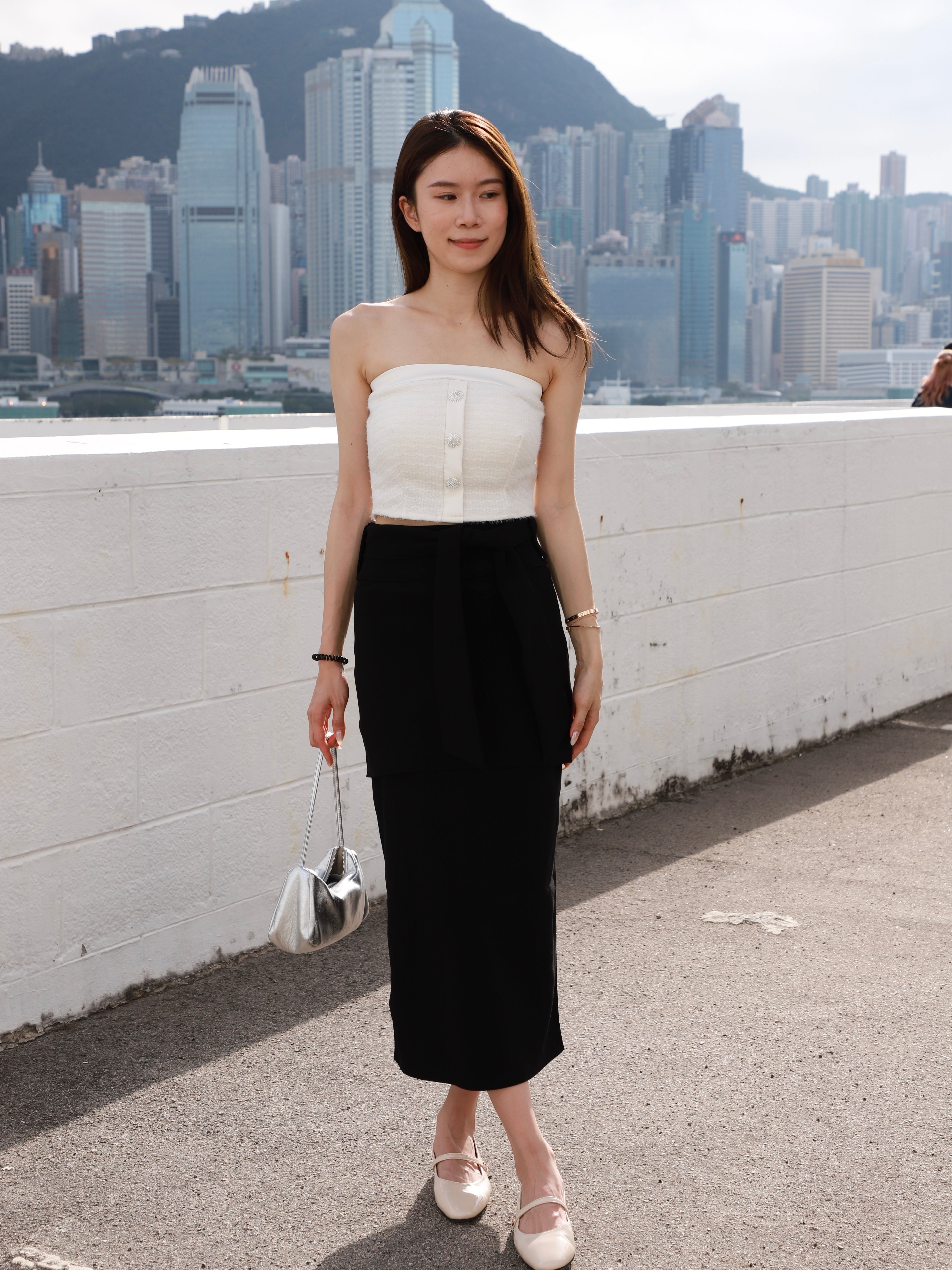Chiffon Layered Maxi Skirt with belt
