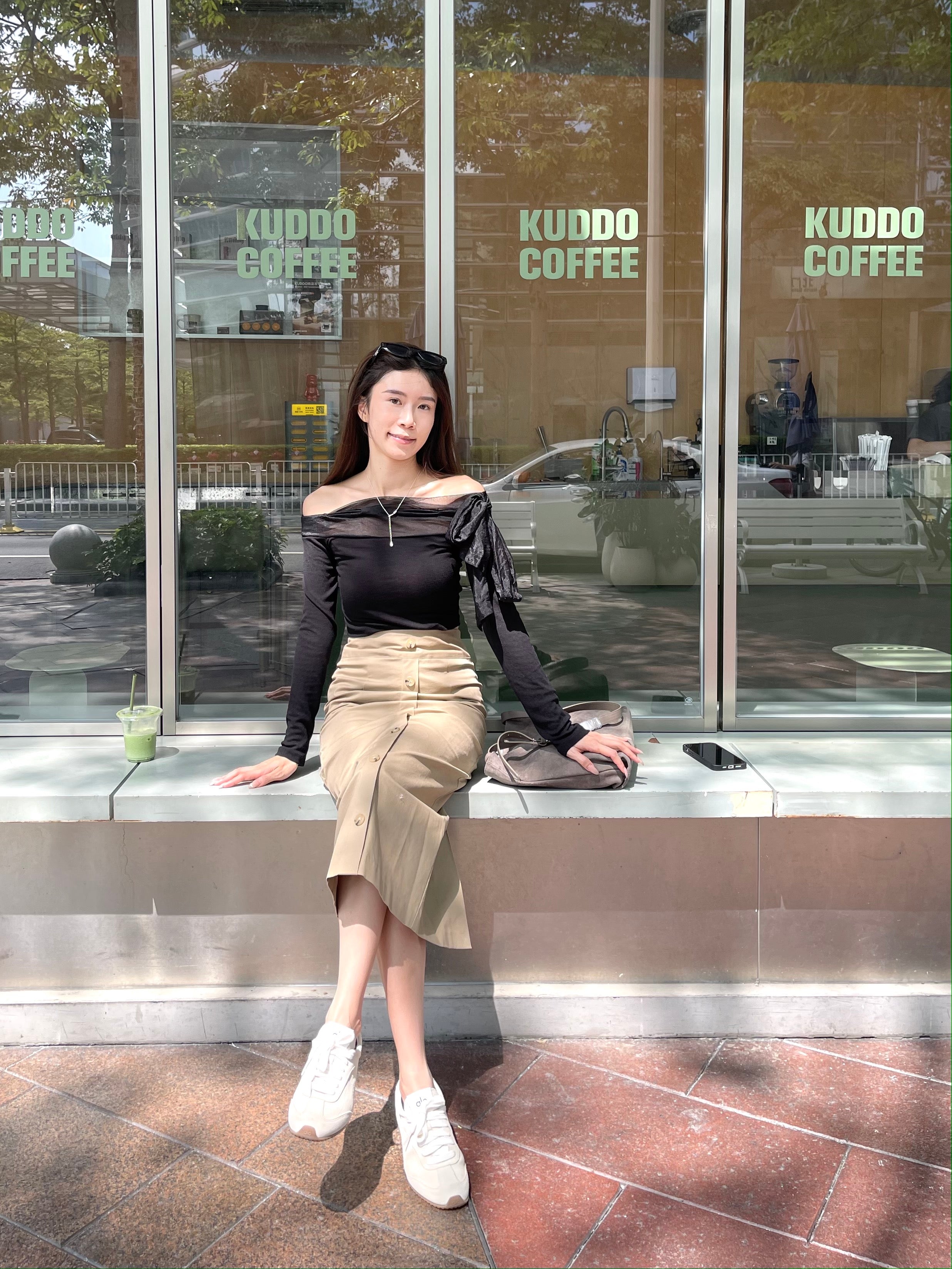 Trench Style Maxi Skirt