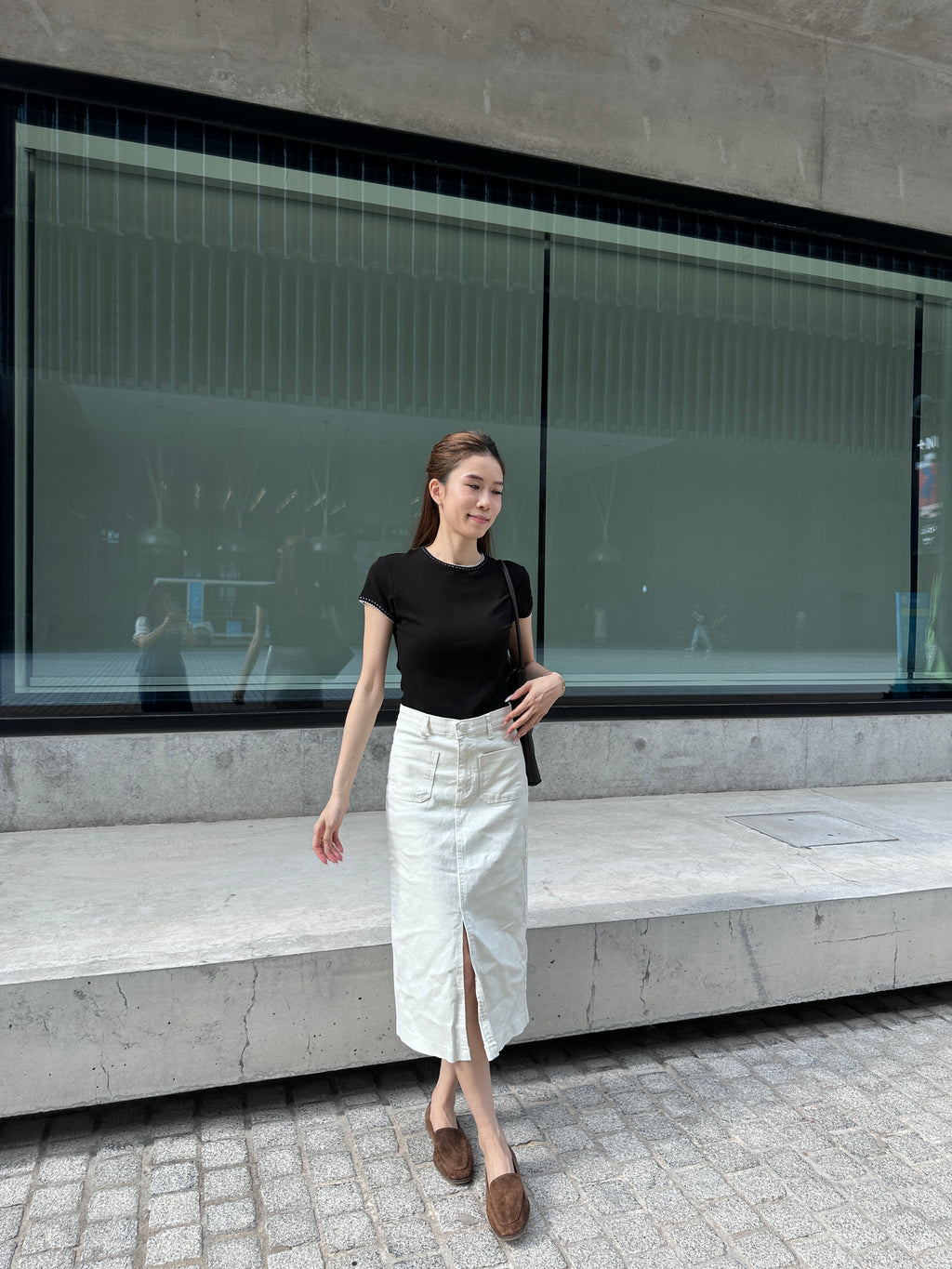 Dotted Cotton T Top