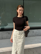 Dotted Cotton T Top