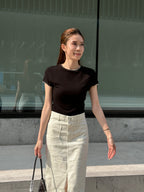 Dotted Cotton T Top