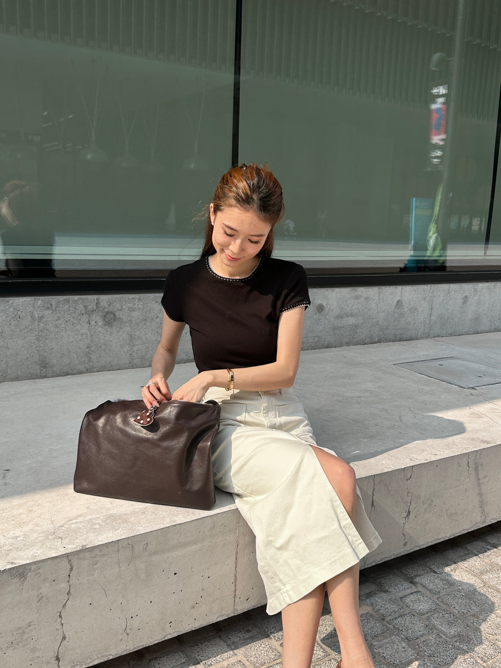 Dotted Cotton T Top