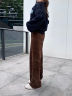 Velvet Long Causal Pants
