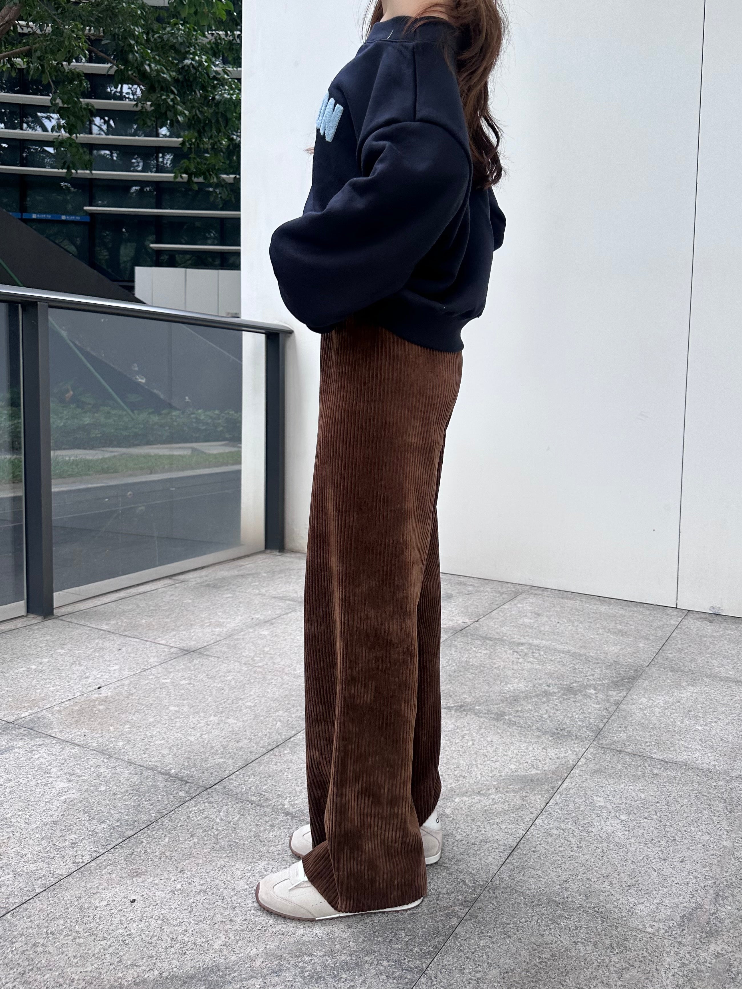 Velvet Long Causal Pants