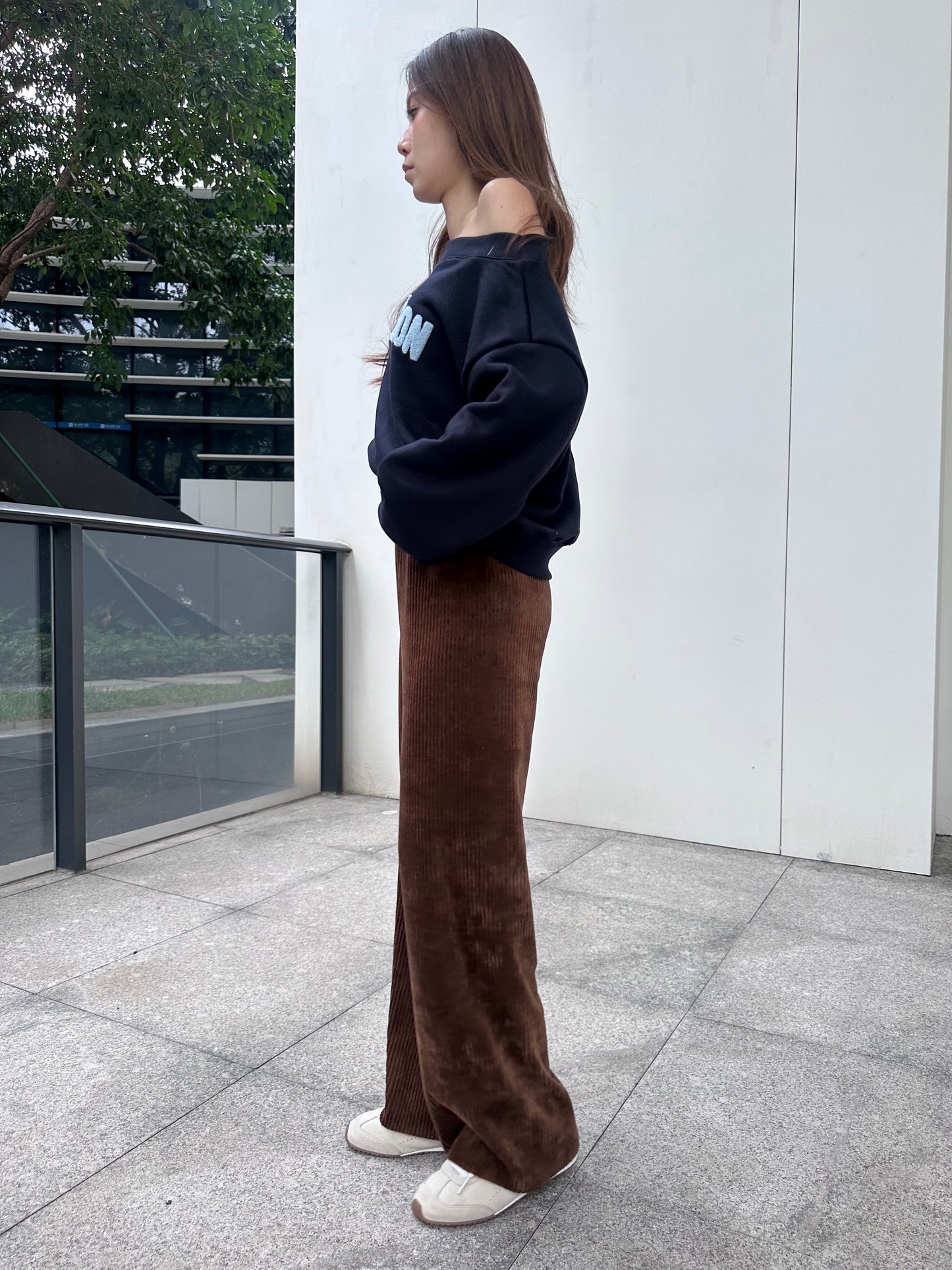 Velvet Long Causal Pants