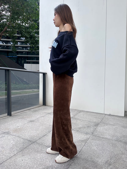 Velvet Long Causal Pants