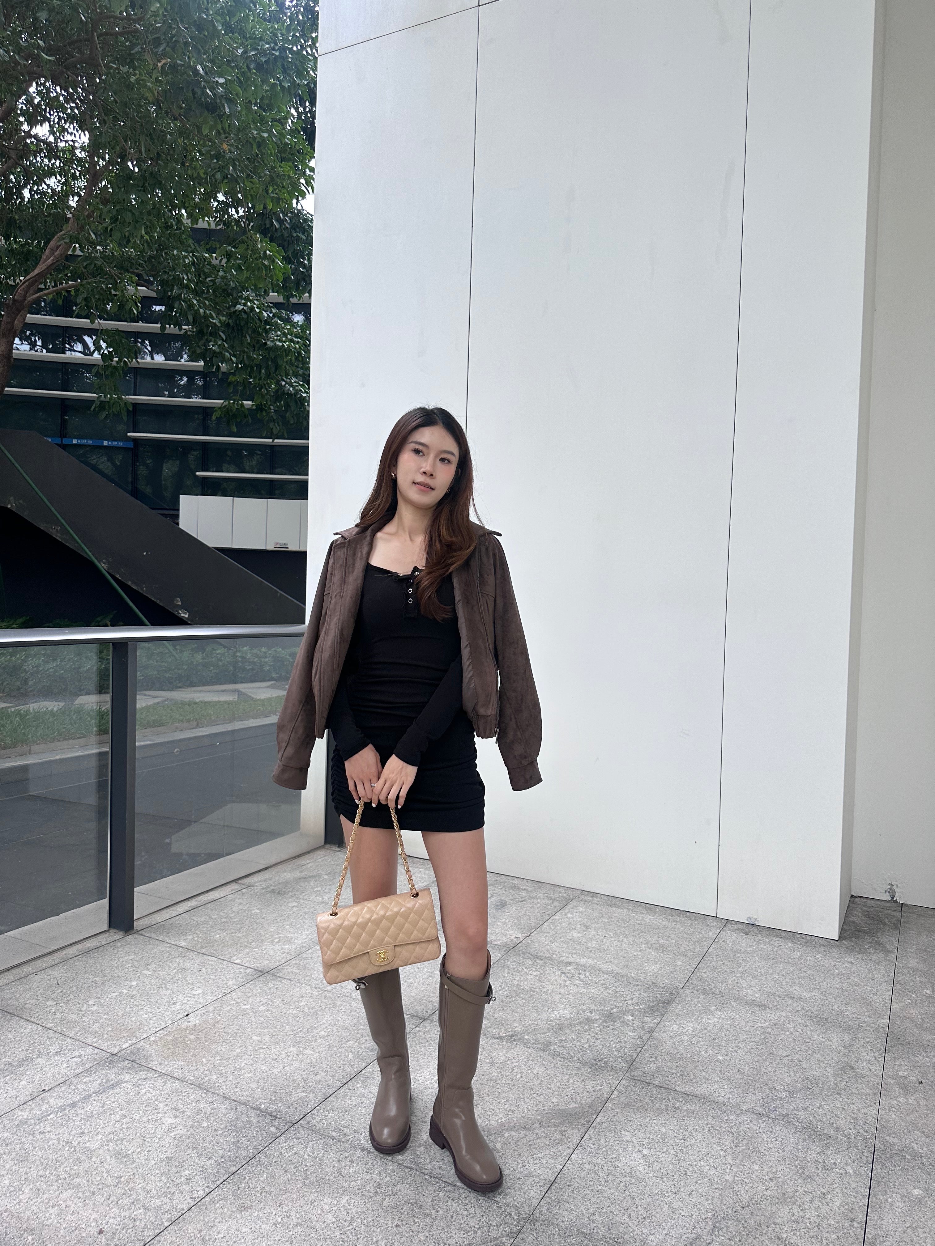 Button Long Sleeves Mini Dress