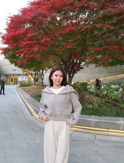 Grey with White Layered hoodie