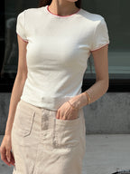 Dotted Cotton T Top