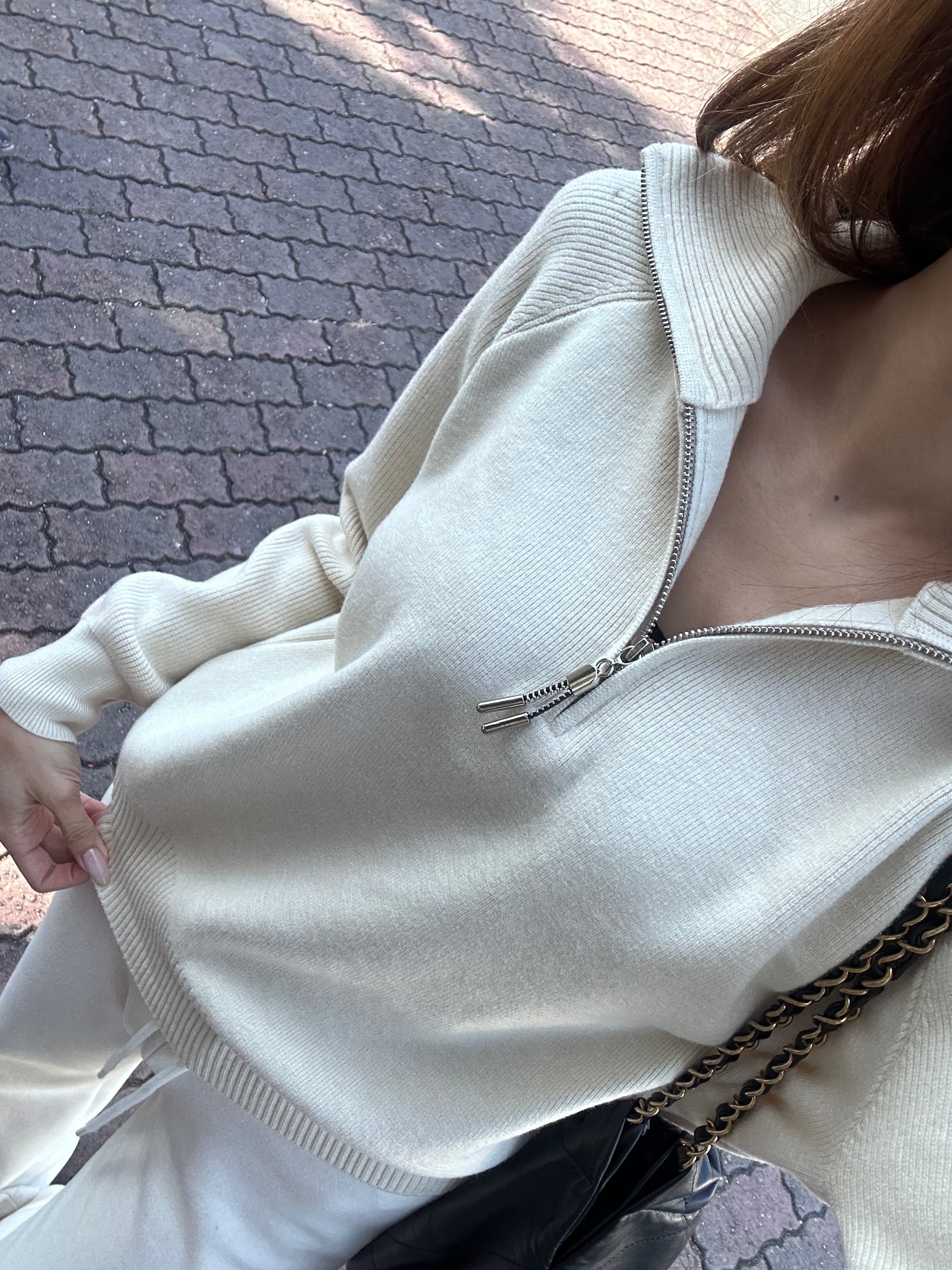 V Neck Knitted Sweater