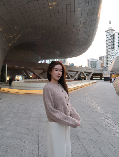 Dusty Pink Bling Alphaca Cardigan