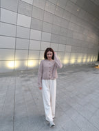 Dusty Pink Bling Alphaca Cardigan