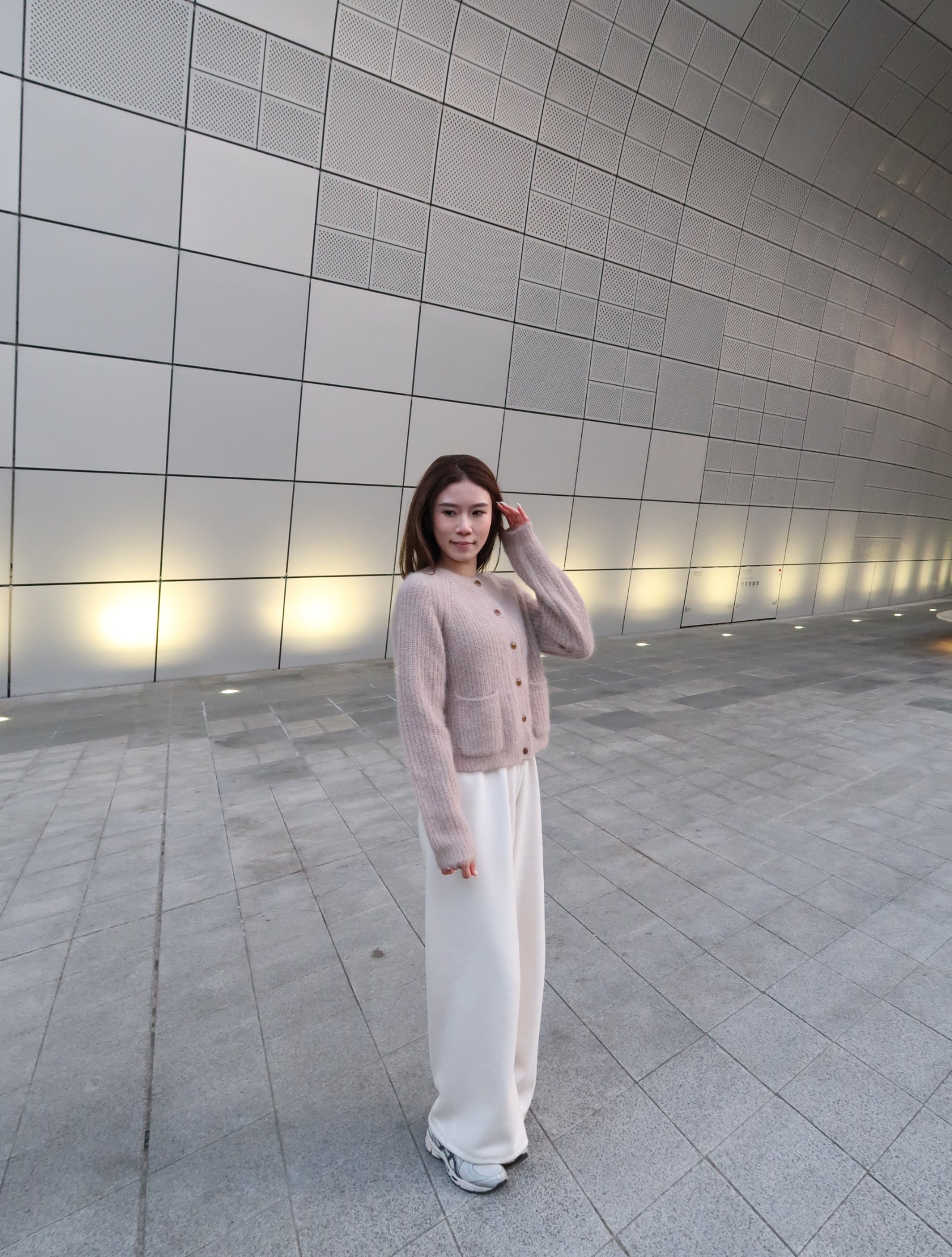 Dusty Pink Bling Alphaca Cardigan