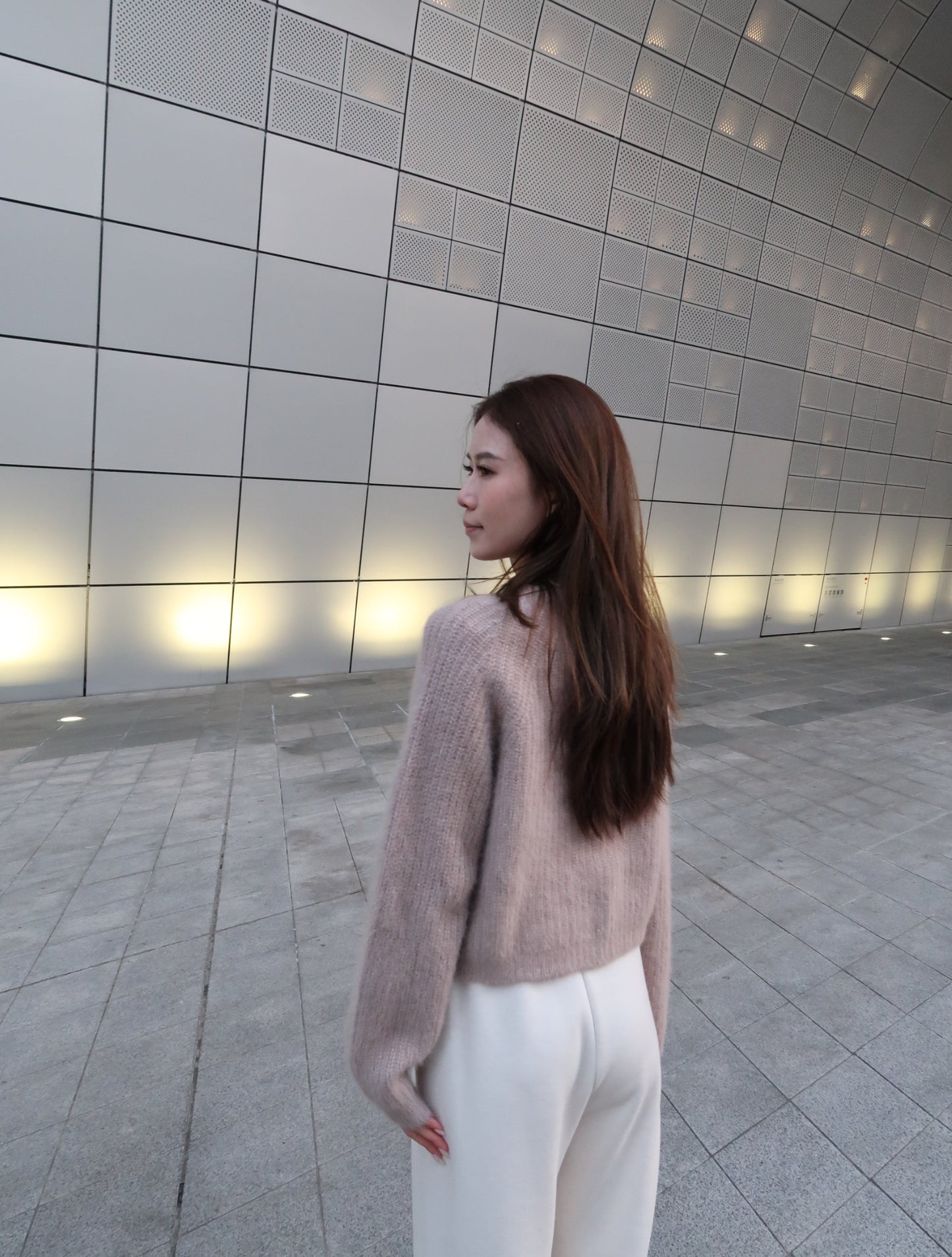 Dusty Pink Bling Alphaca Cardigan